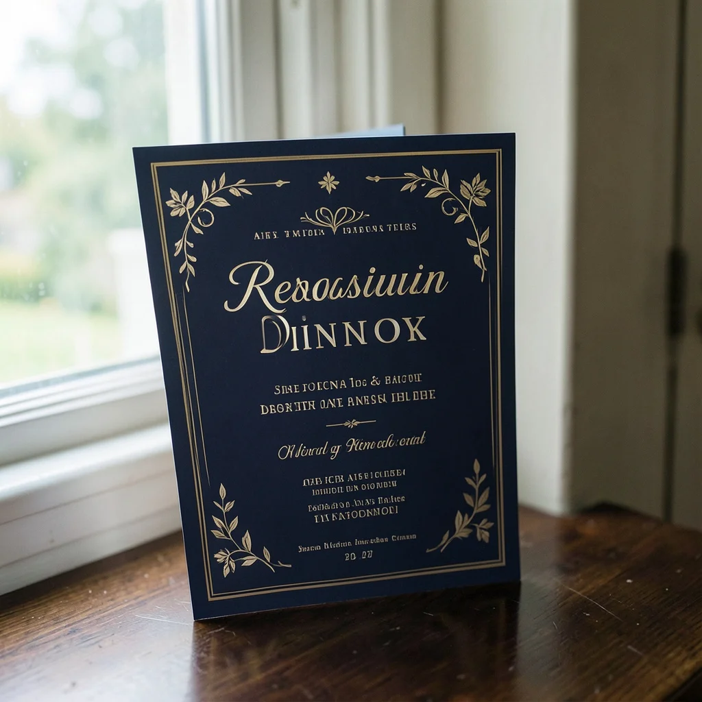 A dining table set for an intimate rehearsal dinner at home.