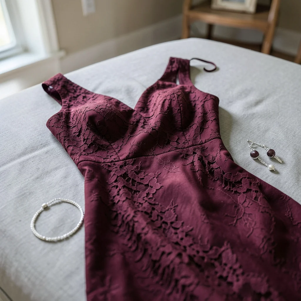 A selection of semi-formal outfit pieces suitable for a quinceañera.
