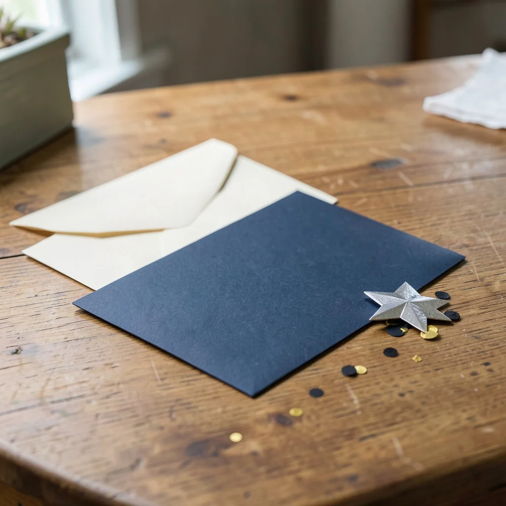 A handwritten graduation card with a cap and tassel.