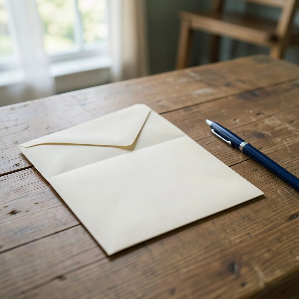 A hand writing a message inside an open retirement card.